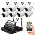 EseeCloud 10 Inch LCD 3MP/5MP Wireless CCTV System - IP WiFi NVR Kit for Outdoor Security